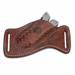 Tourbn Tourbon Leather Knife Sheath for Belt Pocket Folding Knife Holder Compact Draw Knifes Carrier EDC Tools Holster