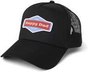 Happy Dad Trucker Hat, Black, One S