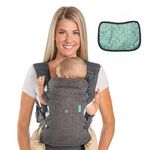 Infantino Flip 4-in-1 Convertible Carrier with Adjustable Ergonomic seat, Head Support, Shoulder Straps, and Waist Belt, 4 Ways to Carry, Can Carry (3.6-14.5 Kgs), Grey