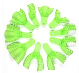 Healix Dental Assorted Autoclavable Impression Trays (Green) -Pack of10 Assorted Trays