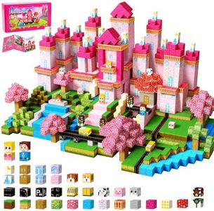 Bnoiiok 500PCS 0.8 Inch Magnetic Blocks,Magnetic Princess Castle Animal Traffic STEM Building Toys,Magnetic Building Blocks for Kids Ages 3,4,5,6,7,8,9,10,11 Gifts for Girl Birthday Christmas