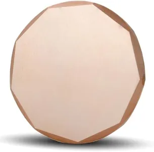 MICAIKEM 1-1/4" x 1/8" Thick Pure Copper Beveled Edge Blanks Coin Blanks Round Tags Heavy Duty 3mm Thick for Engraving and Hand Stamping. Pack of 5