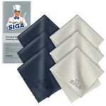 MR.SIGA Premium Microfiber Cleaning Cloths for Lens, Eyeglasses, Screens, Tablets, Glasses, 6 Pack, 6 x 7 inches (15 x 18 cm)