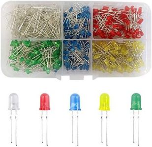 YIXISI 400 Piezas 3mm LED Diodo Emisor, Ultrabrillante Diodos Multicolor Emisores, LED Diodos Kit, Blanco/Rojo/Amarillo/Verde/Azul, 80 Piezas para Cada Color
