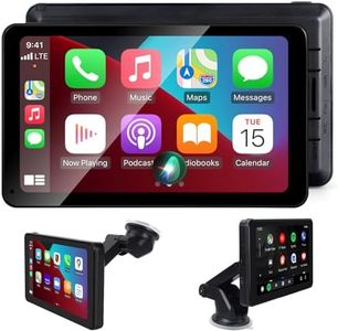 Wireless Apple CarPlay Android Auto Screen, Car Stereo 7" HD Touch Screen Portable Navigation Radio Vedio Player Bluetooth WiFi, Voice Control, Mirror Link