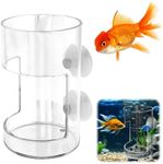 Fish Feeder for Aquarium 2025 New Fish Tank Dish Tray with Suction Cup, Acrylic Fish Feeding Tube Fish Food Holder, Turtle Shrimp Aquarium Feeder for Fish Tank (Round)
