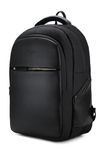 RASHKI Cleo - Functional Office Bagpack| 15.6 Inch Laptop Compartment| USB Port| Rain Cover (27 litres Black Vegan Leather)