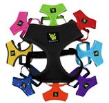 Comfort Dog Harness; Innovative No Pull & No Choke Design Soft Double Padded Vest for Control EcoFriendly Quick Release for Puppies and Small Dogs.(Black Medium)