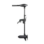 AQUOS Haswing Black 12V 55LBS 35.4" Shaft Transom Mount Electric Trolling Motor Portable,Variable Speed for Bass Fishing Boats Freshwater and Saltwater Use