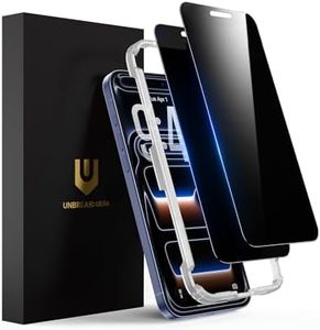 UNBREAKcable Privacy Screen Protector for iPhone 17 Pro, Full Coverage Shatterproof Tempered Glass [True 28°Anti Spy] [9H Hardness] [Installation Frame] Private Protector for iPhone 17 Pro - 2 Pack