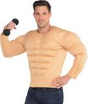 Amscan 840475 Muscle Shirt Costume Outfits, Skin Tone, Standard