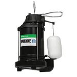 Wayne CDU800 1/2 HP Submersible Cast Iron and Steel Sump Pump with Integrated Vertical Float Switch