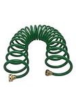 Powertech Coil Garden Water Hose Recoil Hose Garden Self Coiling Hose EVA Garden Hose Spring Garden Hose 25 FT with Brass Connectors