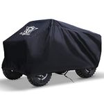 XYZCTEM Waterproof ATV Cover, Heavy Duty Black Protects 4 Wheeler from Snow Rain or Sun (Black, 82 inch)