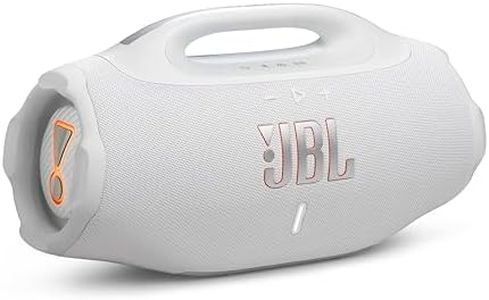 JBL Boombox 4 - Most Powerful JBL Portable Waterproof Speaker with Massive JBL Pro Sound, Up to 34 Hours of Playtime, & Multi-Speaker Connection by Auracast™ (White)
