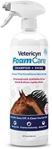 Vetericyn FoamCare Horse Shampoo | Equine Shampoo with Aloe to Promote Healthy Skin and Coat - Paraben Free - Cleans, Moisturizes, and Conditions Horse's Coat - Instant Foam Shampoo - 32-ounce