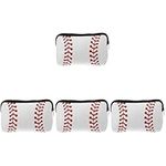 POPETPOP 4pcs Baseball Cosmetic Bag Toiletry Pouch Girls Softball Bag Mom Bag Baseball Bag with Wheels Toiletry Bag Softball Bag with Wheels Storage Box Multifunction Oxford Cloth Travel