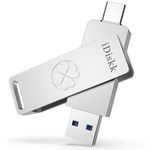 ?Plug-Play? iDiskk 128GB Super Fast Solid State Flash Drive Photo Stick for iPhone 15/15 Plus/15 Pro/15 Pro Max,USB C iPad, MacBook,Laptops,Android Phones and Widows Computer, Up to 500MB/S