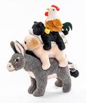 Uni-Toys - Bremer Stadtmusikanten - 32 cm (height) - Plush mythical animal, fairy tale figure - Plush toy, cuddly toy