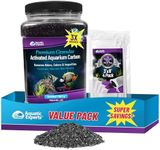 Premium Activated Carbon, Aquarium Carbon for Fish Tank Filter, Aquarium Filter Media, Granulated Charcoal for Fish Tanks, Activated Charcoal Bulk (3 lbs with 4 Fine Mesh Bags)