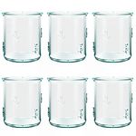 Amici Home Regina DOF Glass | 12 Oz | Italian Made, Recycled Green Glass | Drinking Glass with Embossed Bee Design for Water, Juice, Iced Tea, Cocktails (Set of 6)