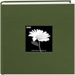 Fabric Frame Cover Photo Album 200 Pockets Hold 4x6 Photos, Herbal Green