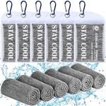 Pleneal Cooling Towels - 6 Pack Cooling Towel (40"x12"), Ice Gym Towels for Working Out, Microfiber Cooling Towels for Neck and Face, Yoga Towel for Home Gym, Workout & More Activities