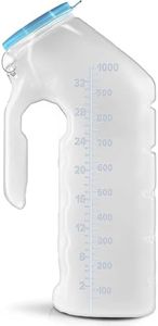 Male Urinal with Glow in The Dark Lid (1 Bottle) 32 Oz Urine Bottle for Men - Pee Bottle for Hospitals, Emergency and Travel