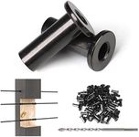 Muzata 80 Pack Black T316 Stainless Steel Protector Sleeves Cable Railing Kit Protective Sleeves Cable Railing Grommet for 1/8" 5/32" 3/16" Wire Rope Wood Posts Cable Railing Hardware CR88