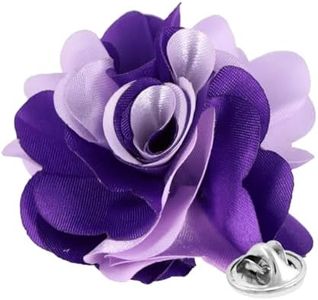 Vittorio Vico Two-Tone Flower Lapel Pin - Brooch, Boutonniere for Men (Lavender/Purple)