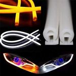 Speedwav 2X waterproof 30/45/ 60cm 12V car day light flexible strip cars DRL daytime running light car turn signal LED flex accent light Model_ID Silonco433