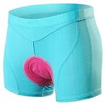 Lixada Women Cycling Underwear,Breathable Quick Dry Shorts 3D Padded MTB Bicycle Cycling Biking Underwear Shorts Blue