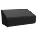 MR.COVER 3-Seater Outdoor Couch Cover Waterproof 800D, 80 Inch Patio Furniture Cover for Sofa, Heavy Duty Polyester & Double-Stitched Seams, Classic Black