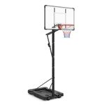 GYMAX Basketball Hoop, 5.6-10 Ft Adjustable Basketball Goal with 44 Inch Shatterproof Backboard, Fillable Base, Wheels for Teens, Adults, Outdoor, Backyard, Driveway