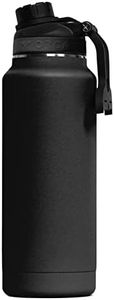 ORCA Hydra 34oz | Insulated, Stainless Steel Water Bottle with Powder Coat Finish & Silicone Grip Whale Tale Handle, Dishwasher Safe Sports Bottle — Black