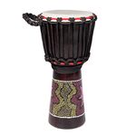 40cm Painted West African Djembe Drum Handmade with Mahogany - 8" diameter