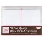 Anita's Plain, Blank Cards & Envelopes, A6, White, Pack of 50, for Home, Wedding, Birthday, Christmas, Thank You, Art & Craft, Scrapbooking Supplies, Baby Shower, Card Making