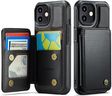 Vinich for iPhone 12/12 Pro Wallet Case with Card Holder, RFID Blocking Credit Slots Kickstand Shockproof Phone Cover Fit for iPhone 12/12 Pro 6.1" Black