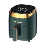HAUSHOF Air Fryer, 4.2 Quart Compact Small Oven with 9 Cooking Functions, Nonstick Stainless Steel & Dishwasher-Safe, No-Oil Air Fry, Roast, Bake, Reheat, Fit for 1-4 People (Green)