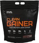 Rivalus Rival Nutrition Clean Gainer | High Protein Lean Mass Gainer Powder | 560 Calories, 30g Protein, 99g Multi-Source Carbs | 30 Servings (10LB, Chocolate)