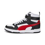 PUMA Men's RBD Game Sneaker, Puma White-high Risk Red-puma Black-puma Team Gold, 9