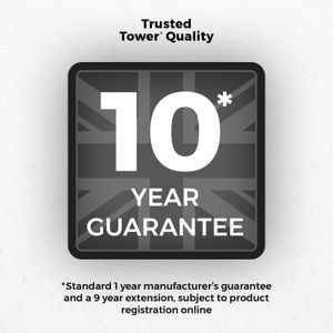 Tower 60L Recycling Pedal Bin – Black Stainless Steel Trash Can