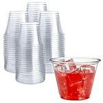 Clear Plastic Cups | Plastic Cups | Clear Disposable Cups | PET Clear Cups | Plastic Water Cups | Plastic Wine Glass | Clear Plastic Party Cups (100ct (9oz))