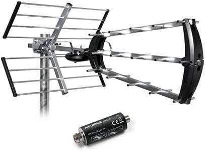 Metronic 415054 Antenne d'extérieur trinappe 26 DB + Filtre 694 MHz Gris