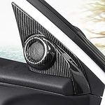 Kadore Interior Front Door Speaker Window A Pillar Cover Trim for Honda Civic 2016-2021 10th Gen Carbon Fiber Color 2-pc