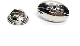 Rugby Ball Pewter Lapel Pin Badge