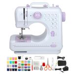 JIMINSOU Beginner Sewing Machine Portable mini Electric Sewing Machine for beginners 12 Built-in Stitches 2 Speed with Foot Pedal