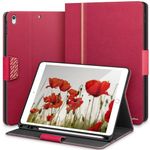 KingBlanc Case for iPad Air 3 (10.5" 2019, 3rd Generation) & iPad Pro 10.5-inch 2017 with Pencil Holder, Auto Sleep/Wake, Vegan Leather Shockproof Folio Smart Cover, Multi-Viewing Stand Angles, Pink