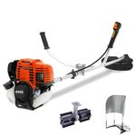 Shakti Technology GB-96 4 Stroke Brush Cutter Machine/Grass Cutting Machine with 37.7cc Extra Power Torque Engine with Tiller 80 Teeth Blades, 3T Blades, Paddy Guard for Agriculture and Gardening