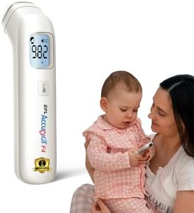BPL Medical Technologies Accudigit F4 Non Contact Infrared Thermometer - Fast & Accurate Forehead Thermometer for Adults & Kids (White)